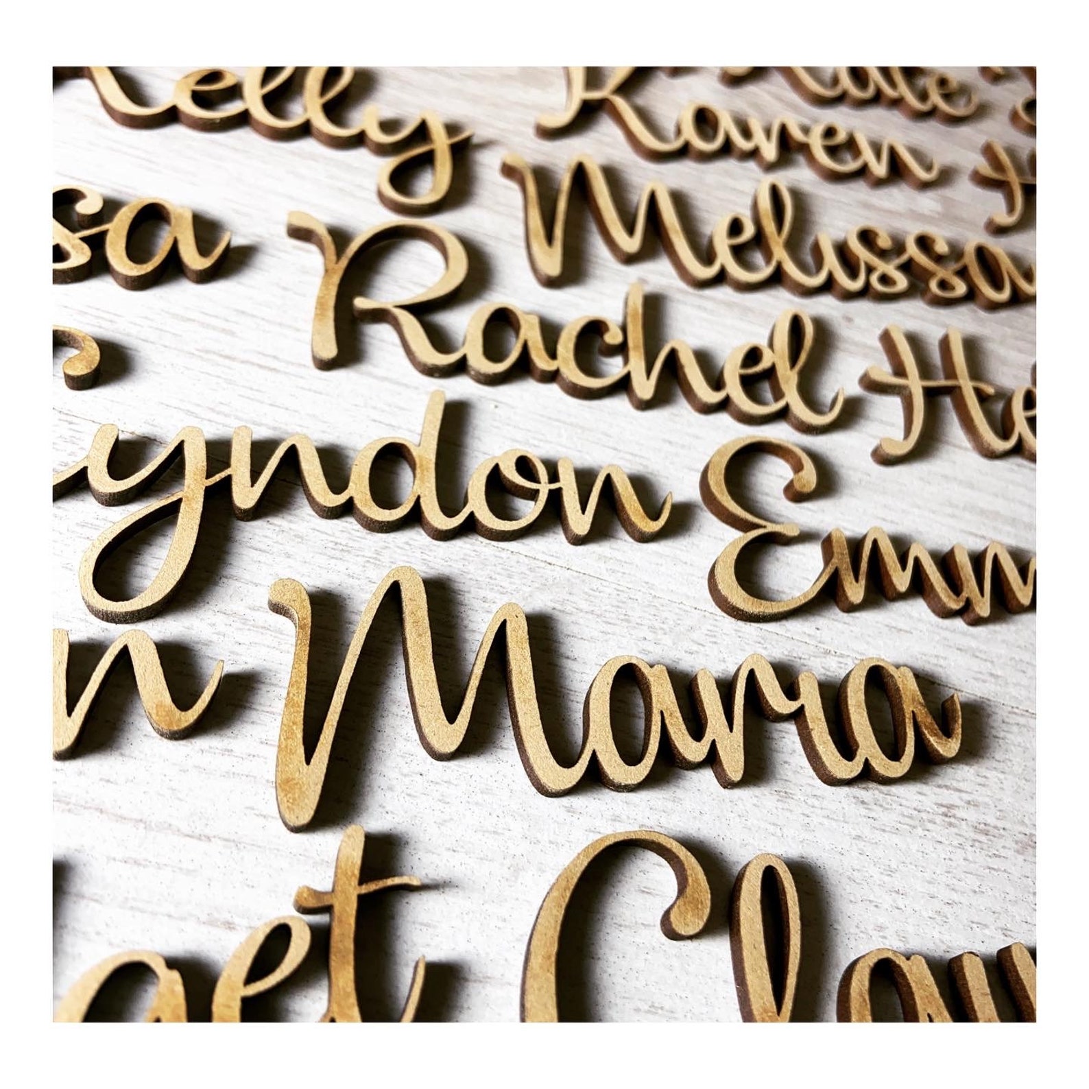 Wooden table names places 4cm table decor wedding table bridal Etsy