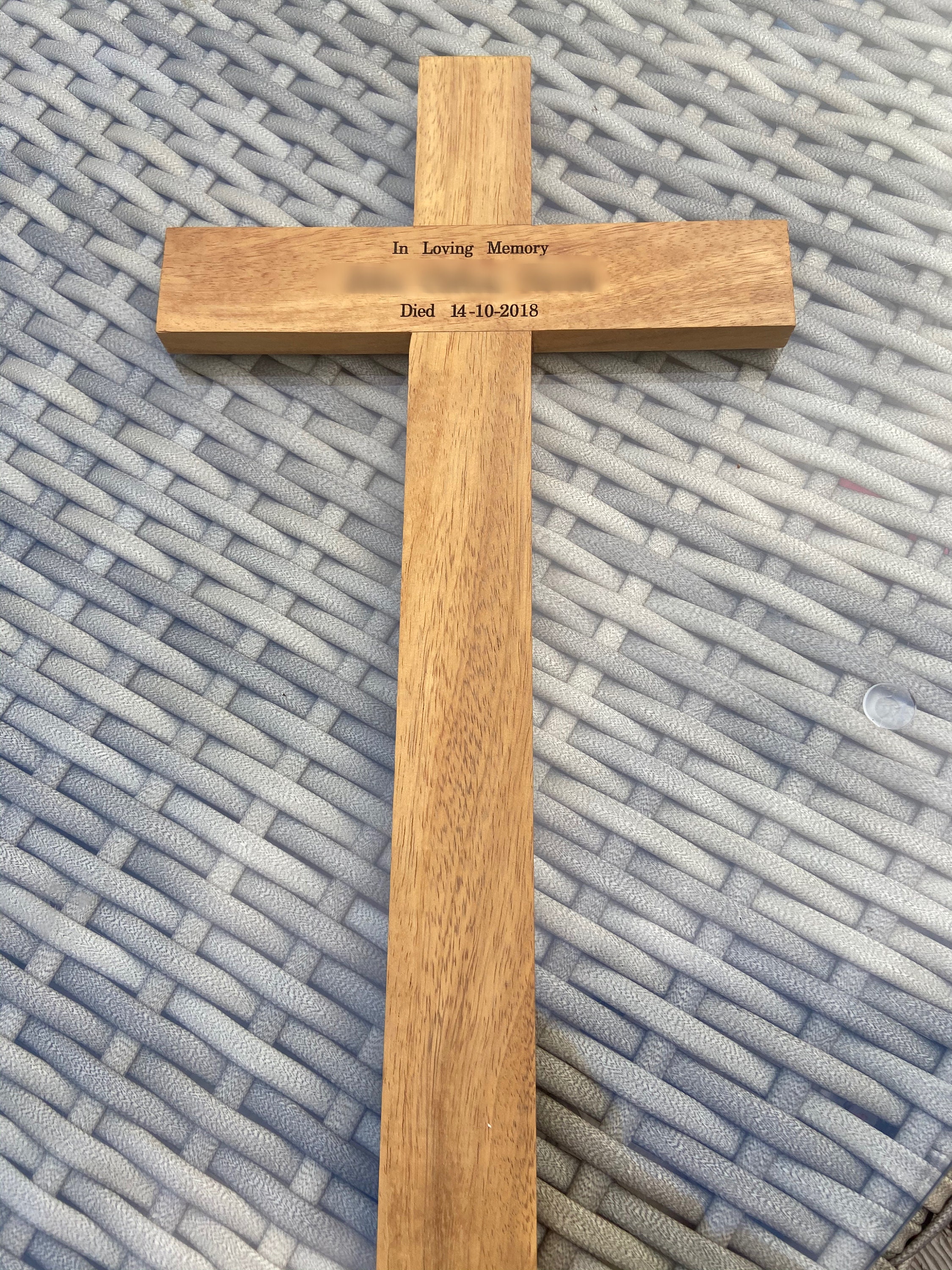 Wooden Memorial cross 17 with free plaque and engraving Etsy