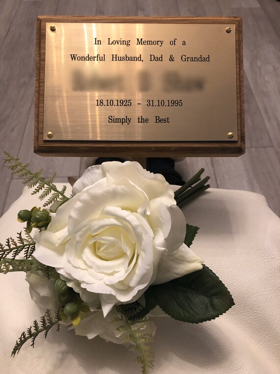 Memorial stake memorial plaque and free engraving tree marker Etsy