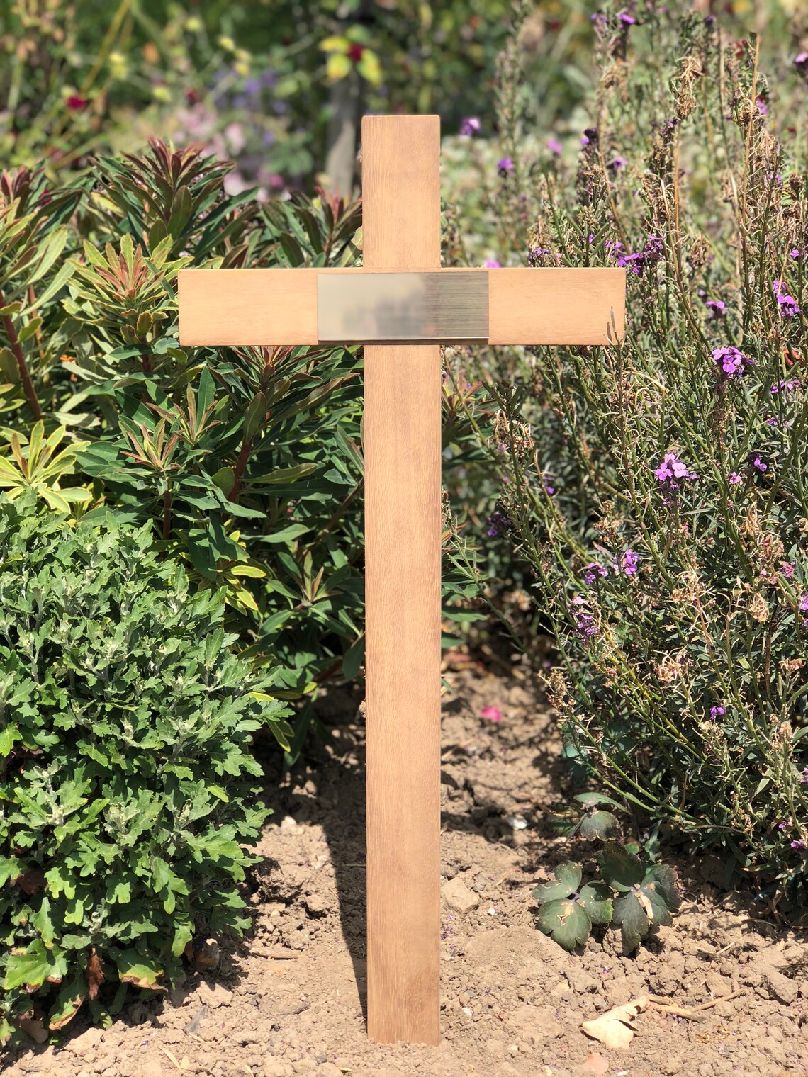 Wooden Memorial Cross Grave Cross Memorial Cross With | Etsy