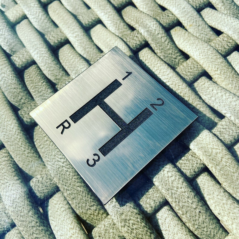 Small Engraved Plaque 20x60 Mm Brushed Brass Effect or Brushed Etsy