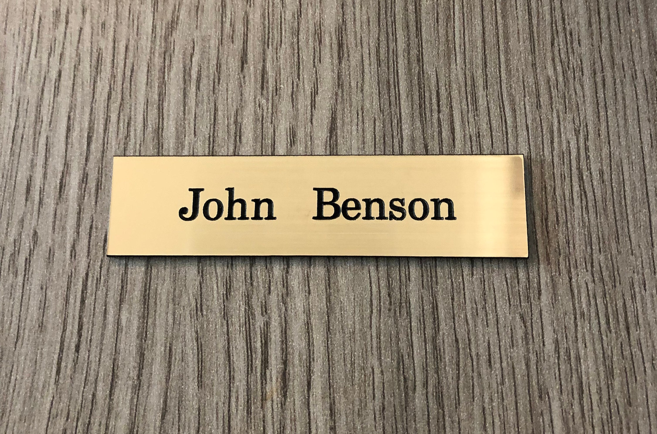 Small Engraved Plaque 50 X 25mm Brushed Brass Effect or Etsy