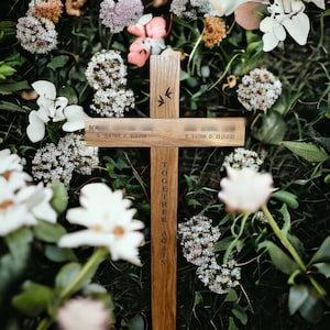 large wooden memorial cross, 36 inch, cemetery marker, funeral cross, woodland burial, large cross, wooden cross, wooden memorial