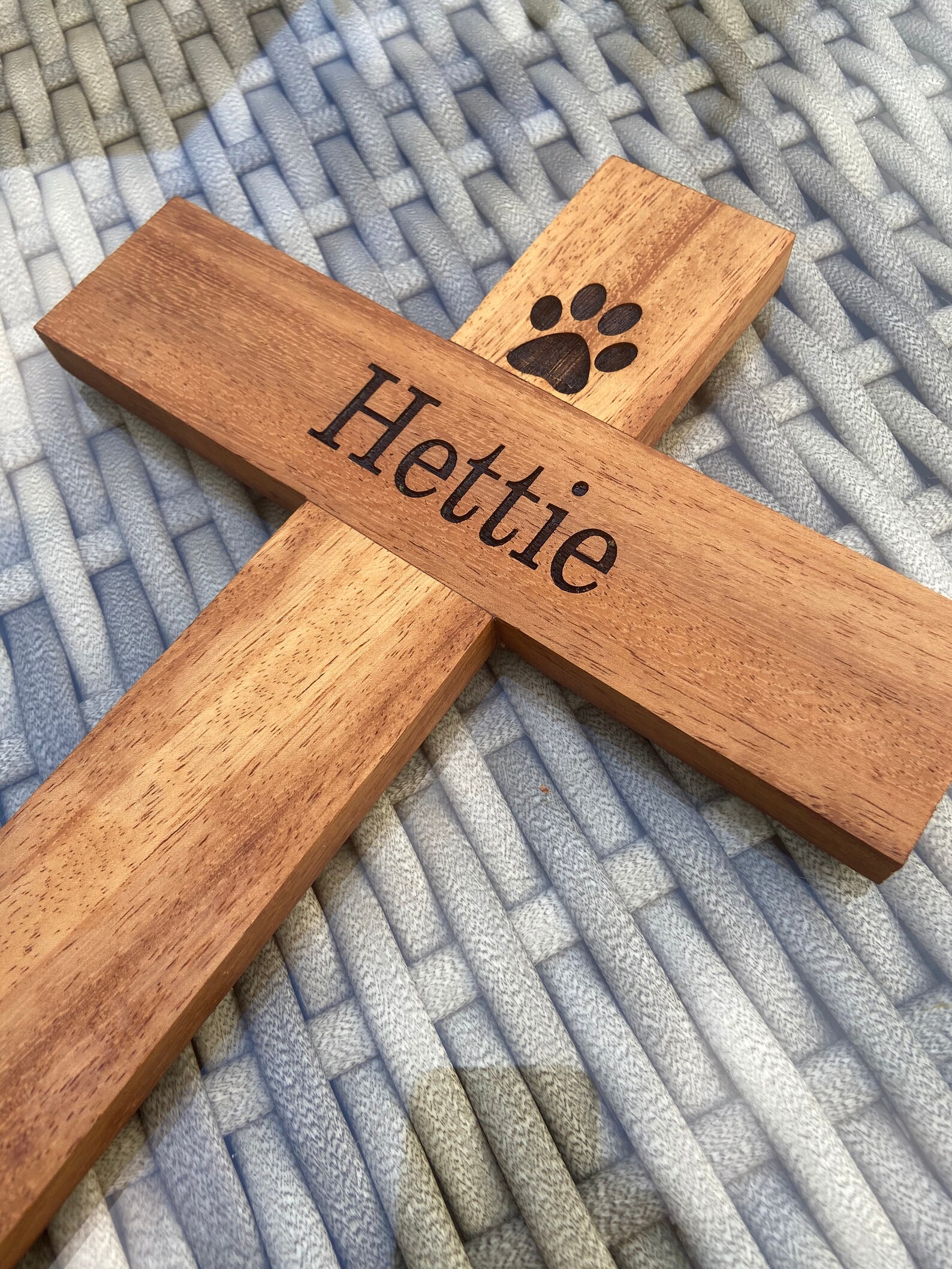 36 wooden memorial cross with free plaque and engraving Etsy