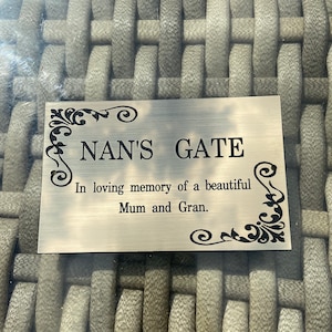 Memorial plaque, bench sign, personalised,  engraved plaque, bench plaque, memorial sign, in loving memory, plaque