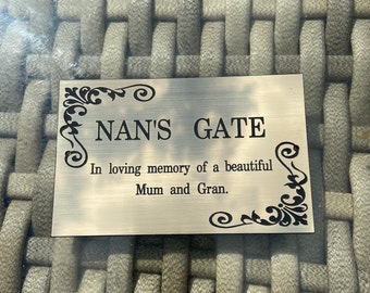 Memorial plaque, bench sign, personalised plaque, engraved plaque, bench plaque, memorial sign, in loving memory, plaque