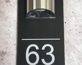 Letrero solar para casa, iluminado, letrero exterior, número de casa con luz, luz solar, número de puerta, placa, letrero de casa, número de casa, iluminación solar