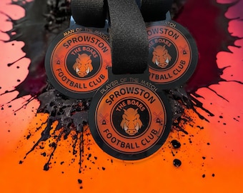 Custom made medals, football medals, sports medals, rugby medals, cheer medals, for any sport