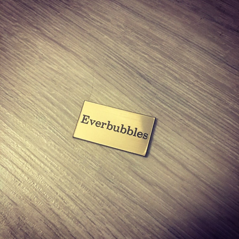 small engraved plaque 50 x 25mm brushed brass effect or brushed stainless steel effect various sizes personlised plaques free engraving