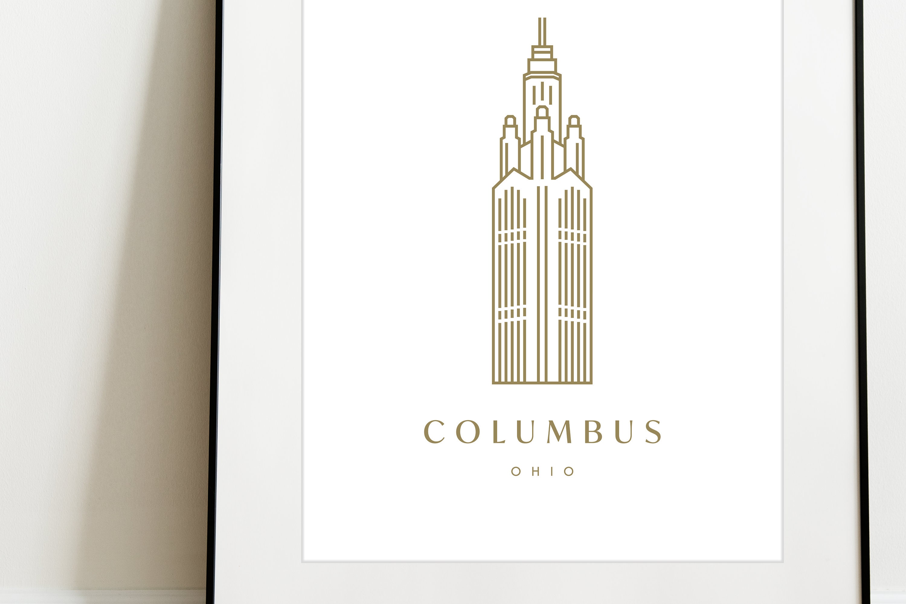 Columbus Ohio Art Print, Digital Download Printable, Art Deco ...