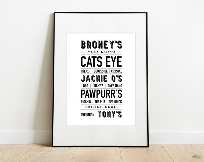 Court Street Bars Art Print Digital Download Athens Ohio Art Print Court Street Bars Art Print Digital Download Athens Ohio Art Print