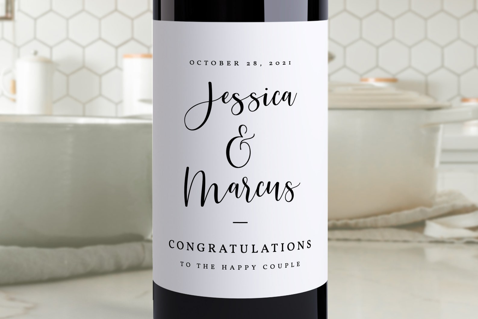 Wedding Gift Wine Labels Personalized Wedding Wine Label Etsy