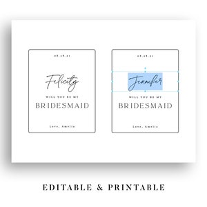 Bridesmaid Wine Labels Bridesmaid Proposal Digital Download - Etsy