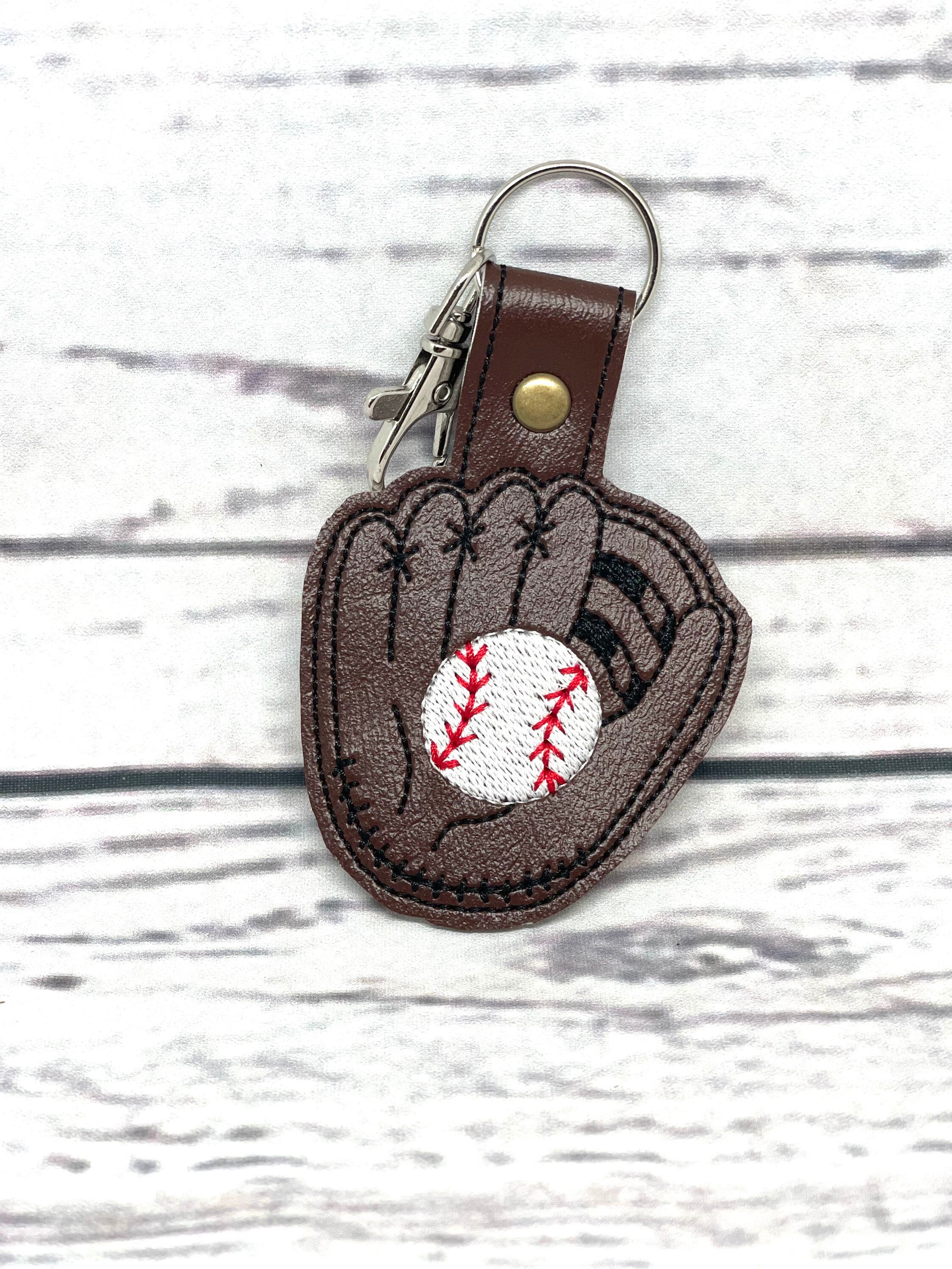 Baseball Glove Keychain Etsy