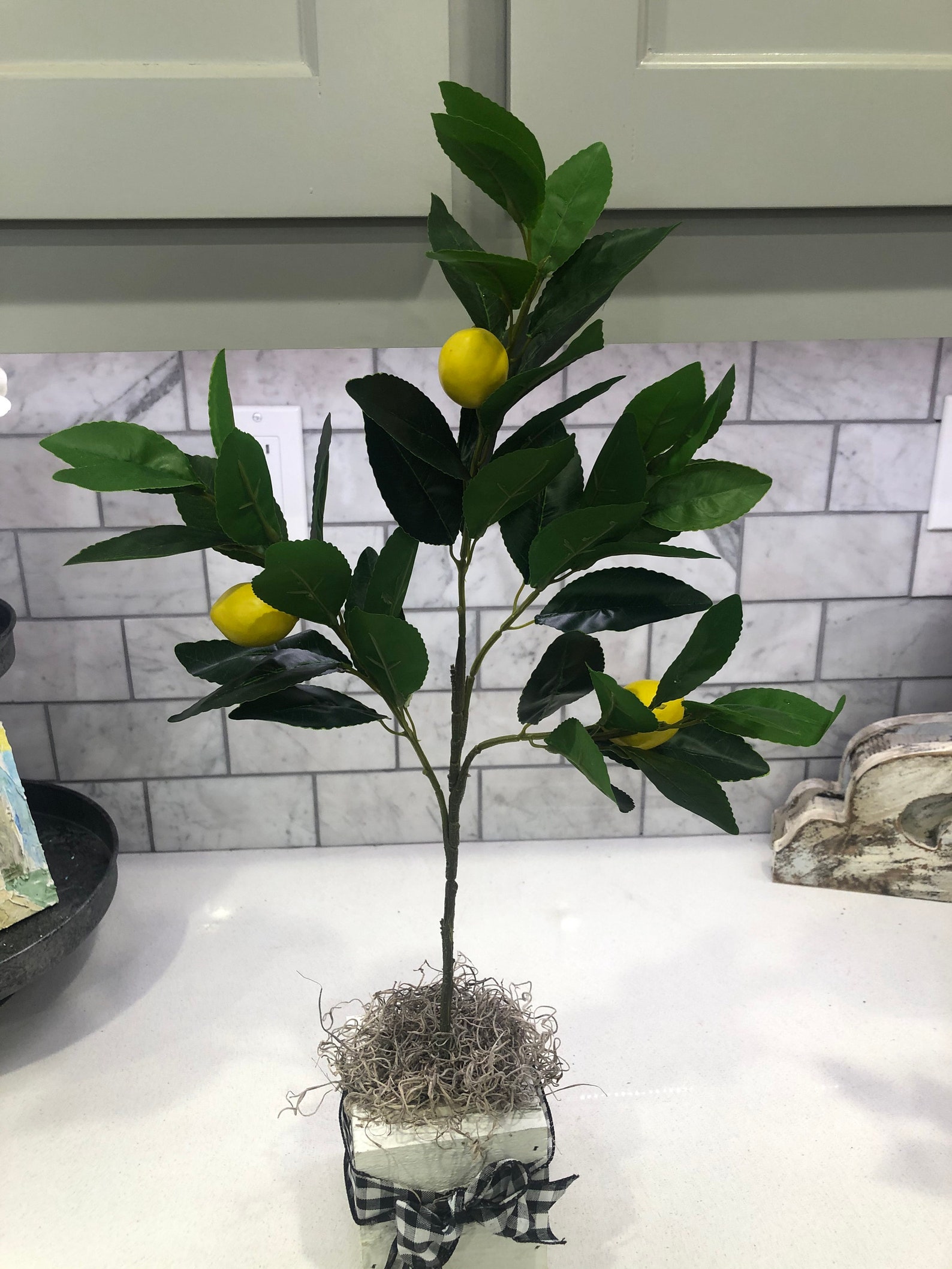 Countertop lemon tree faux lemon tree tabletop lemon lemon Etsy