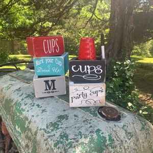 Farmhouse Party Cup Holder: Vintage Style Solo Cup Dispenser