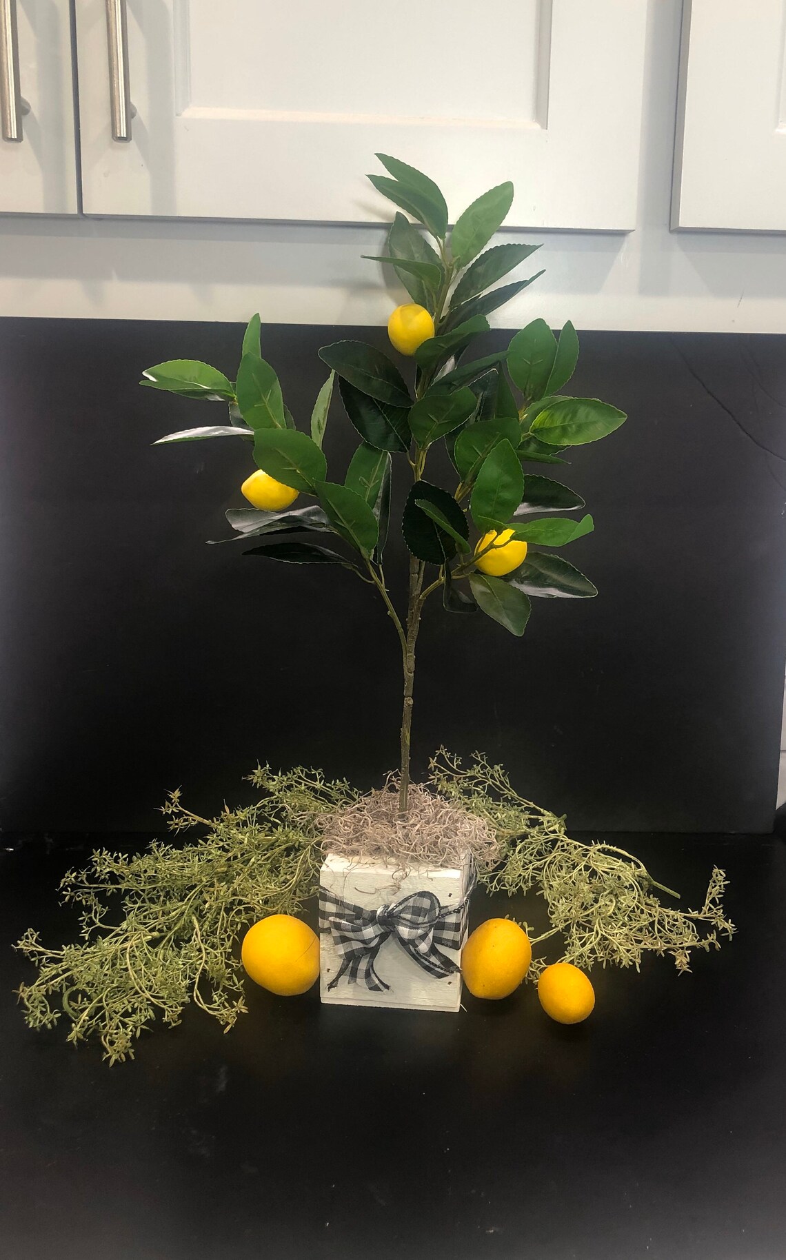 Countertop lemon tree faux lemon tree tabletop lemon lemon Etsy
