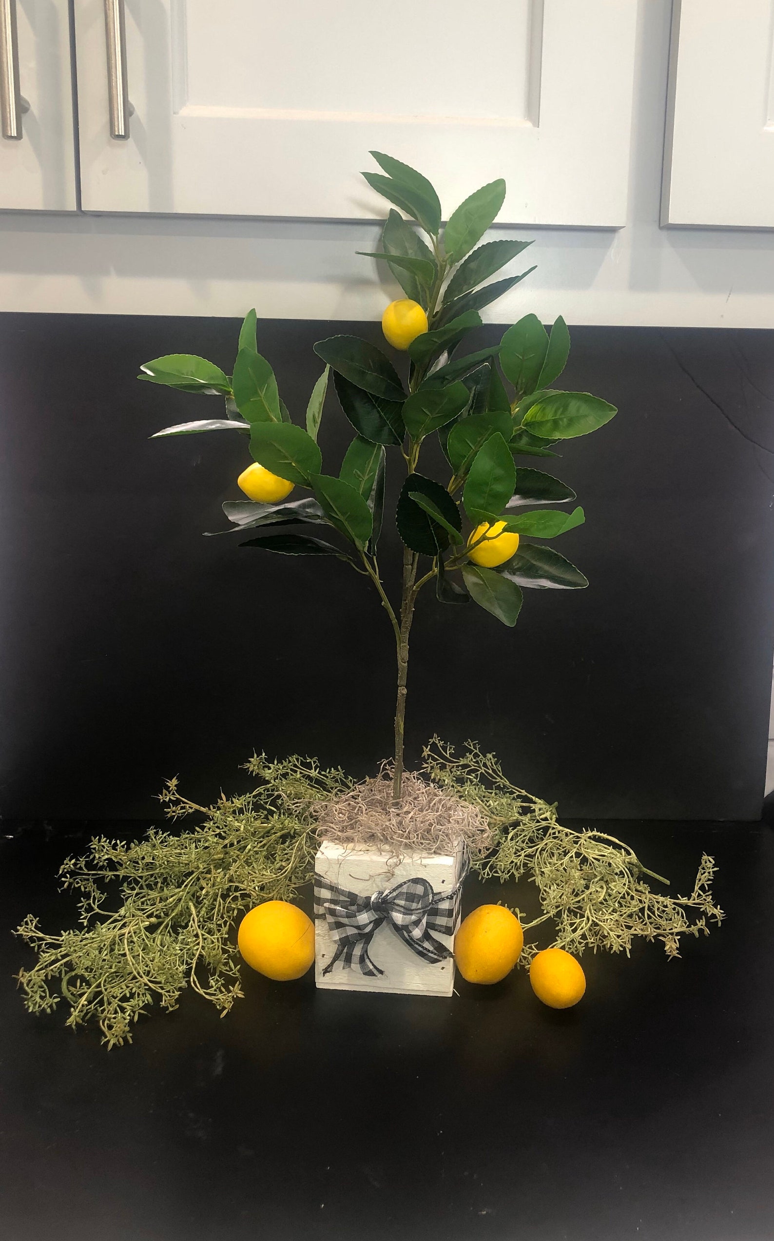 Countertop lemon tree faux lemon tree tabletop lemon lemon Etsy