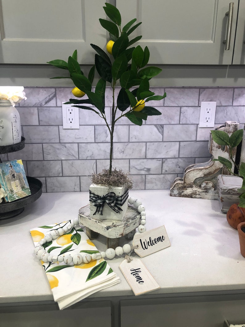 Countertop lemon tree faux lemon tree tabletop lemon lemon Etsy