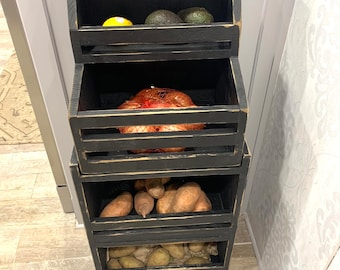 Vintage Style Veggie Bin: Countertop Vegetable Storage