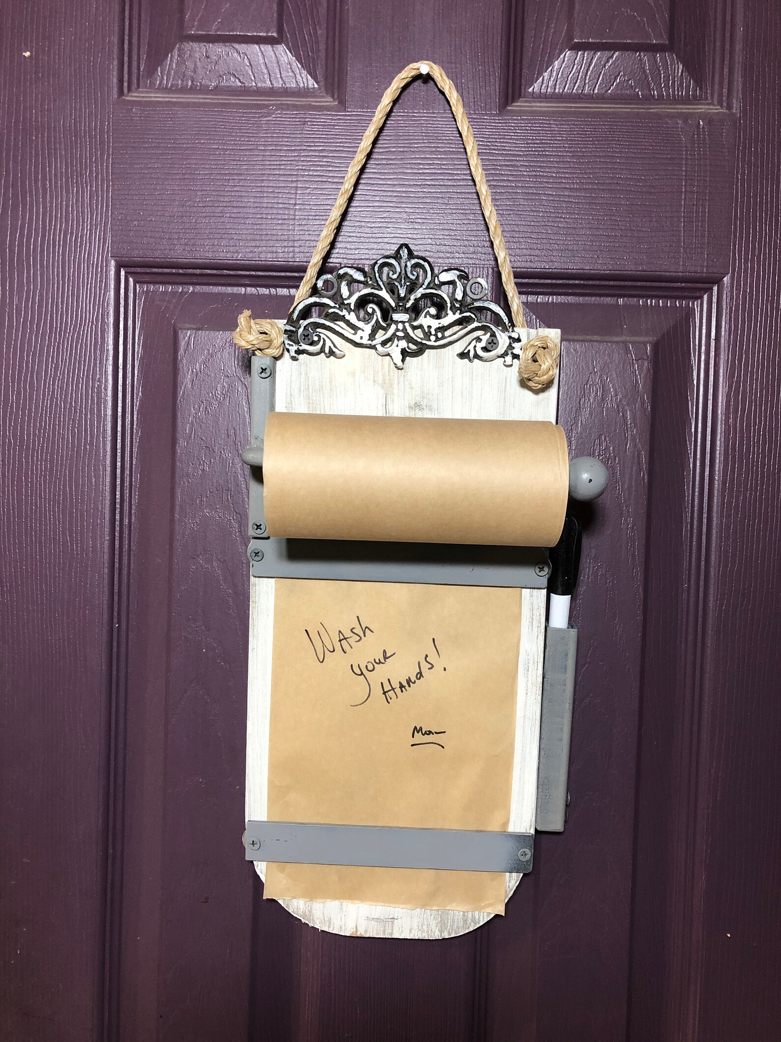 Farmhouse Memo Board Roll Memo Board Breadboard Memo Board Etsy