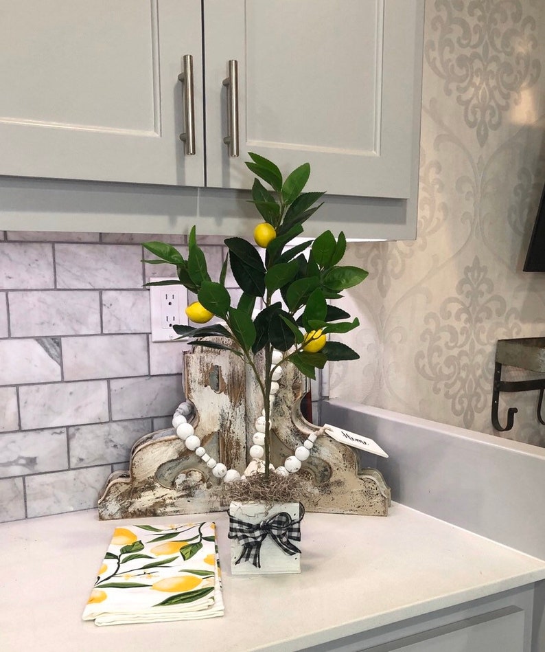 Countertop lemon tree faux lemon tree tabletop lemon lemon Etsy