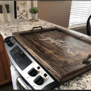 5 STYLES,CUSTOM size stove cover, gas stove top cover,Box, Electric stove top cover,wood cover,Walnut finish,noodleboard,multiple sizes,Tray