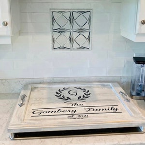 BuckwheatTray w  Legs, urban stove cover,Custom stove cover, CUSTOM sizes, Gas stove cover, electric stove top cover, noodle board, 5 STYLES