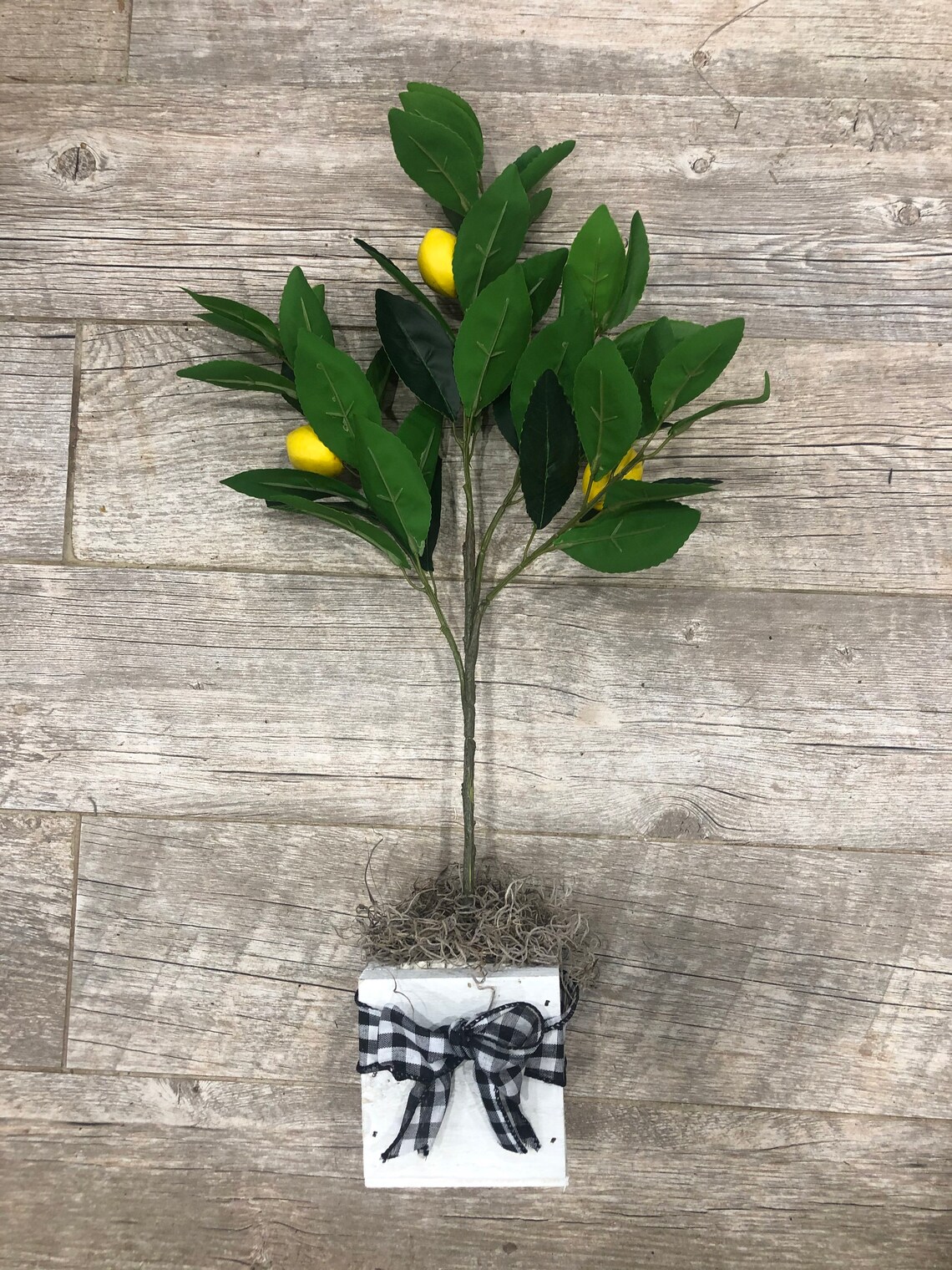 Countertop lemon tree faux lemon tree tabletop lemon lemon Etsy