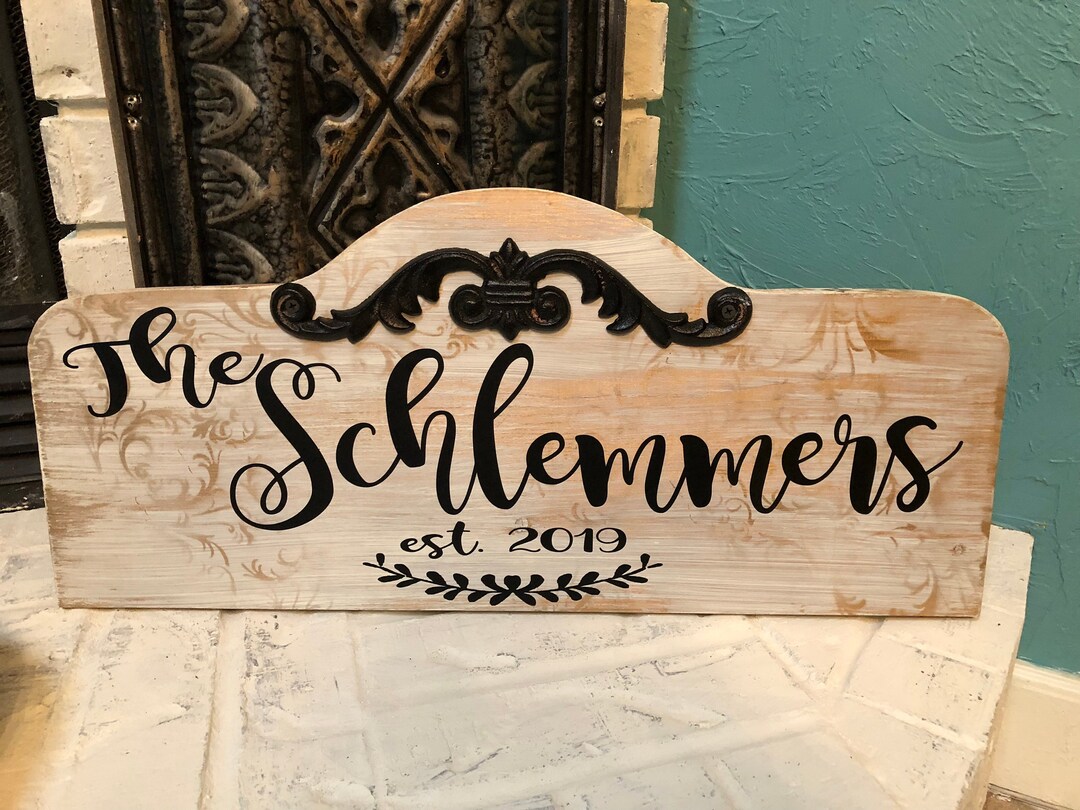 Custom Wood Personalized Sign Family Name Indoor Outdoor - Etsy