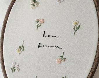 que sera sera minimal flower hoop PDF Pattern