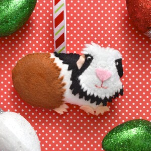 Guinea Pig Custom Christmas Ornament // Personalized Felt Guinea Pig // Guinea Pig Holiday Decoration