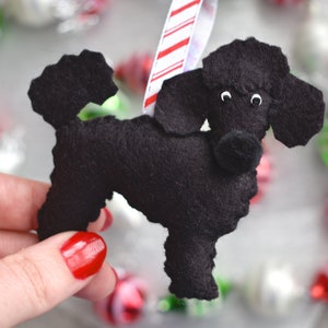 Toy Caniche Ornement de Noël / Feutre Caniche Pet Christmas Memorial / Cadeau poodle Lover image 1