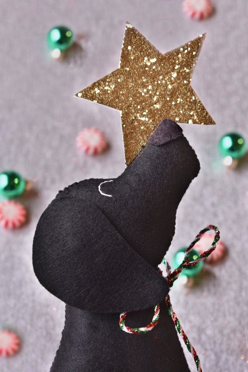Labrador Christmas Tree Topper // Dog Christmas Decor // Black Etsy