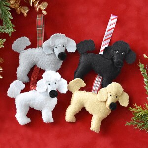 Toy Caniche Ornement de Noël / Feutre Caniche Pet Christmas Memorial / Cadeau poodle Lover image 2