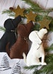 Labrador Christmas Tree Topper // Dog Christmas Decor // Black Yellow or Chocolate Lab // Felt Christmas Tree Topper 