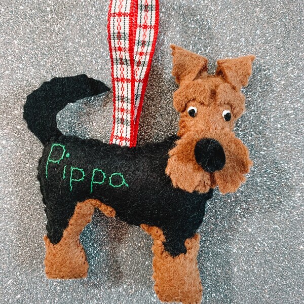 Felt Dog Ornament Etsy
