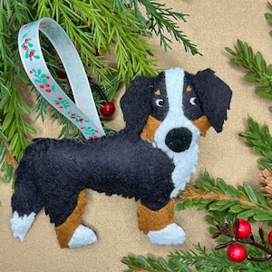 Bernese Mountain Dog Christmas Ornament // Dog Mom Pet Lover Xmas Gift // New puppy present // Berner holiday decor