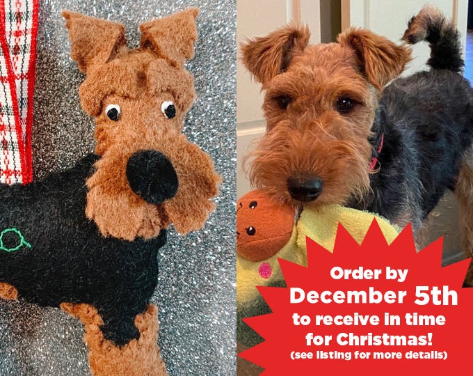 Custom Dog Christmas Ornament // Personalized Handmade Felt Mutt Ornament // Animal Holiday Decor // Pet loss memorial gift