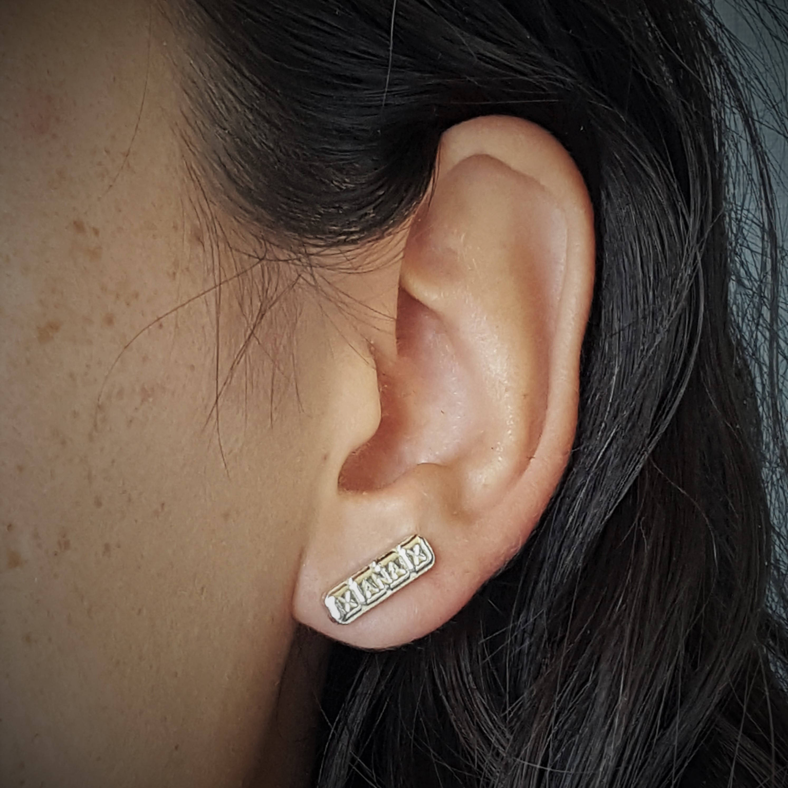 Xanax Stud Earrings Sterling Silver Pill Jewelry Etsy