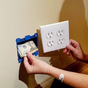 Double Outlet Hidden Wall Safe