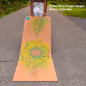 Hand Painted Cork Yoga Mat