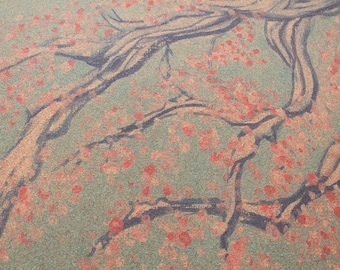 Tree Pose Yoga Mat: Printed Cork or Rubber, Personalized Pilates Mat