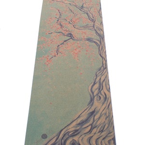 Tree Pose 2, Yoga Mat, Printed Yoga Mat, Quality, Natural, Personalized Yoga Mat, Custom Pilates Mat, Yoga Mat, Yoga Gift