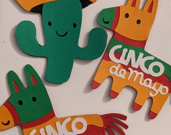 Fiesta Fun: Cactus Pinata Magnet - Cinco De Mayo Gifts Under 5 - Sombrero Plant Gift