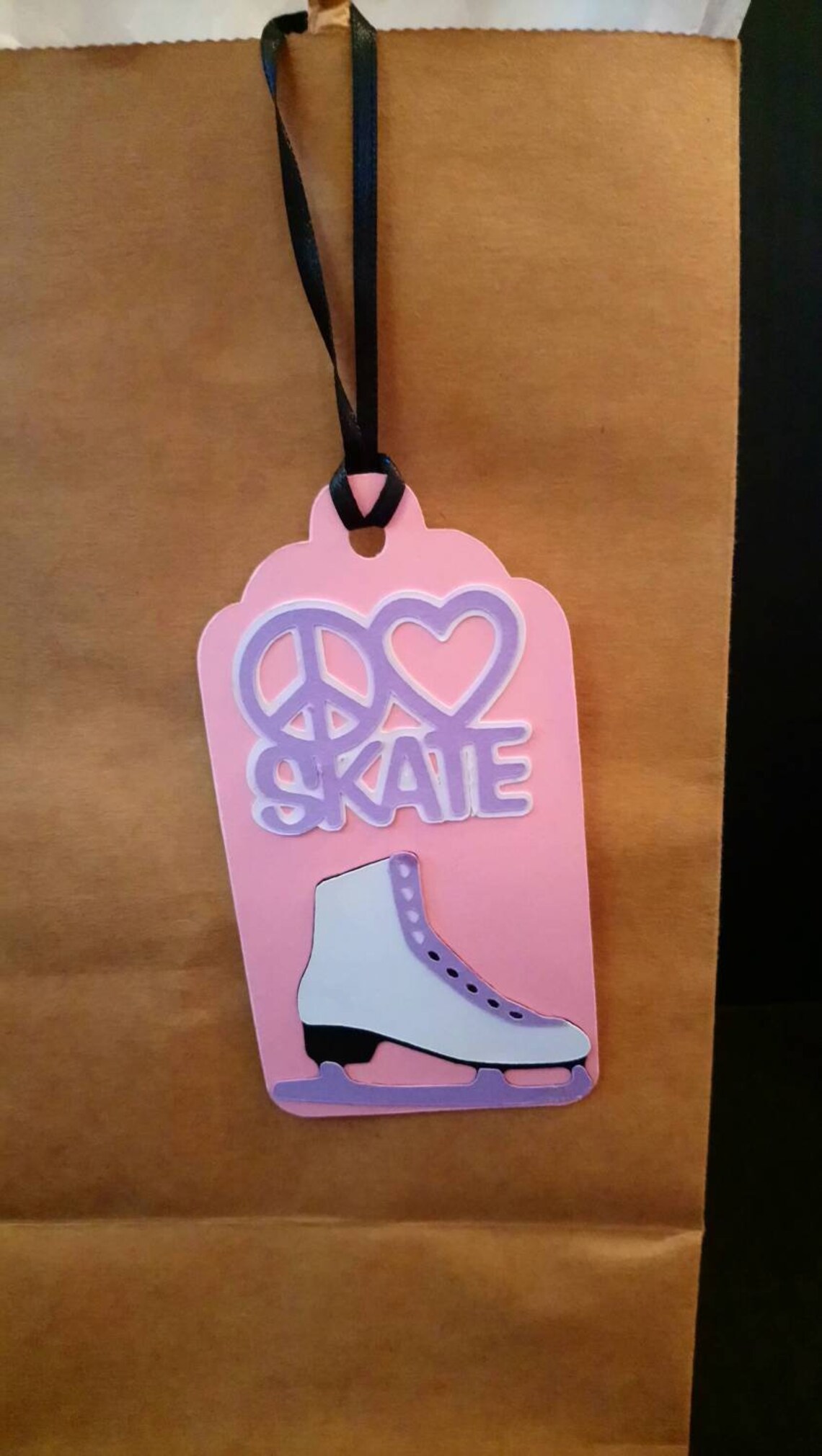 Figure Skate Gift Tags Set of 2 Peace Love Skate Gift Tags Etsy