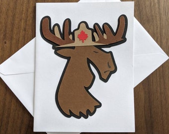 Moose Greeting Card, Canada Moose Mountie Card, Moose Birthday Card, RCMP Card, Canada Day Card, Moose Decor, Canada Day Decor, Moosing you