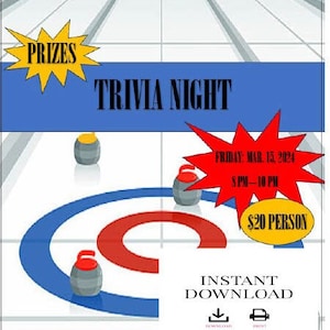 Ultimate Curling Game Bundle | Trivia Night, Word Search, Bar Quiz | Instant Download