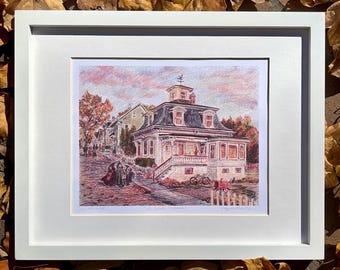 The SALEM HOUSE on Halloween First Edition Art Print
