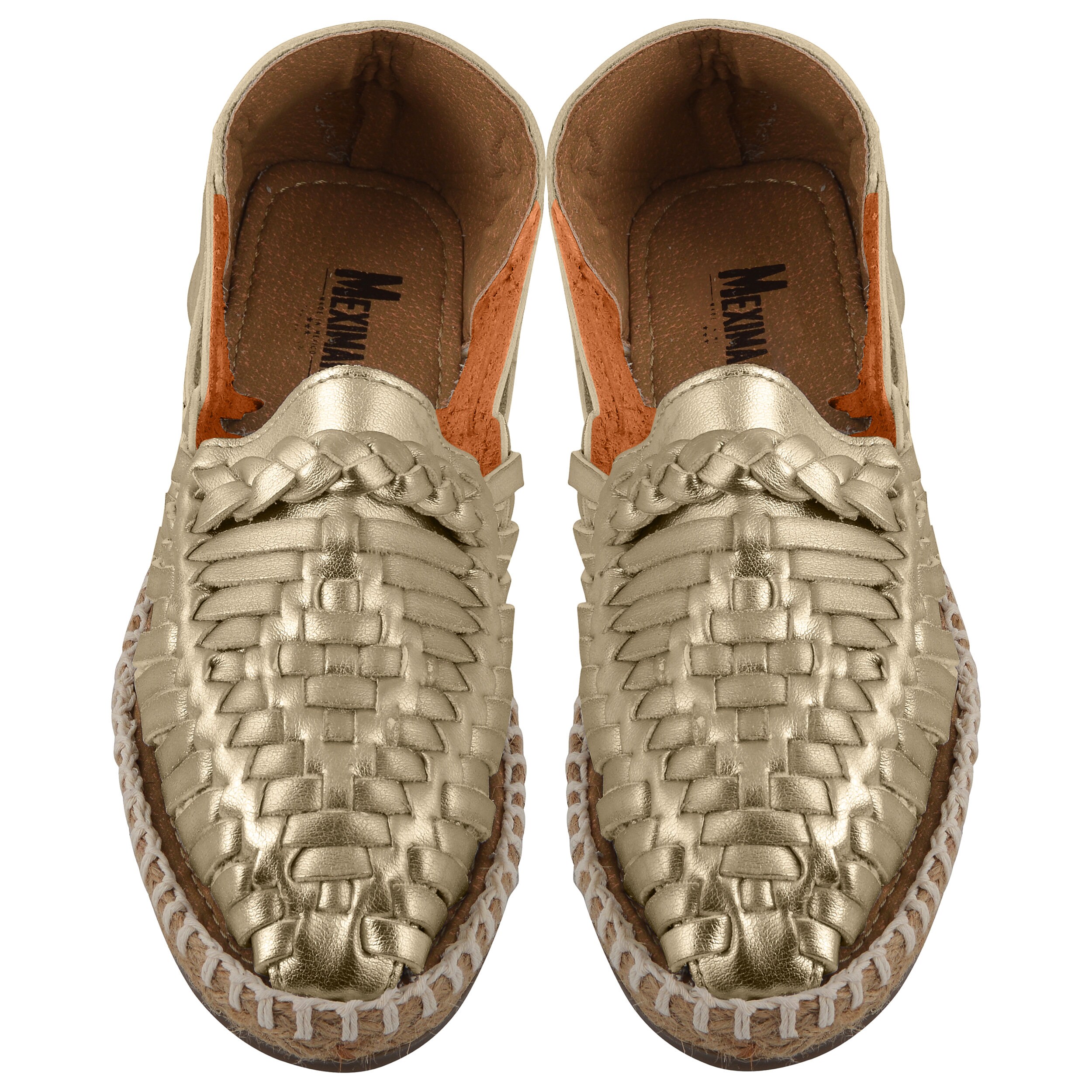 gold huarache sandals